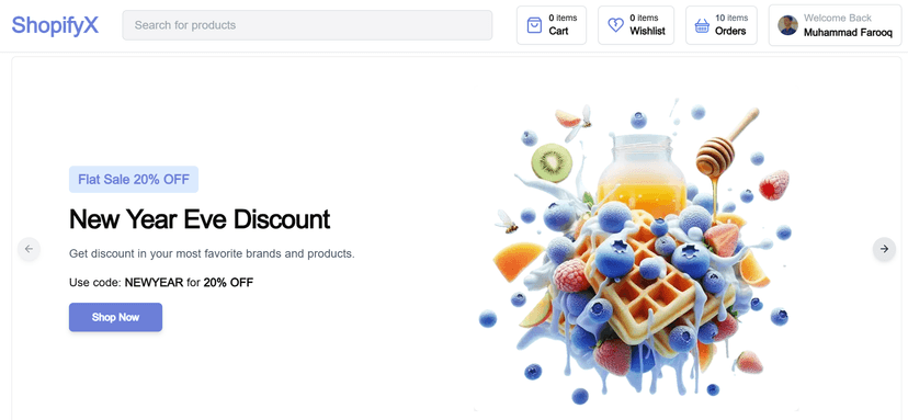 ShopifyX E-commerce Website: Seamless Shopping